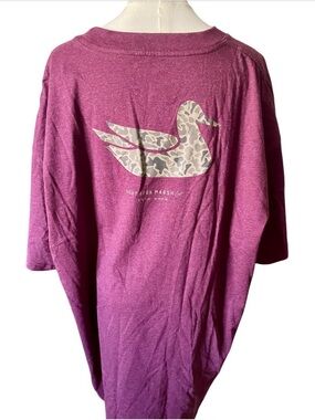 Southern Marsh Maroon Heather Duck Pocket Tee with Camo Graphic, sz 2xl, NWT